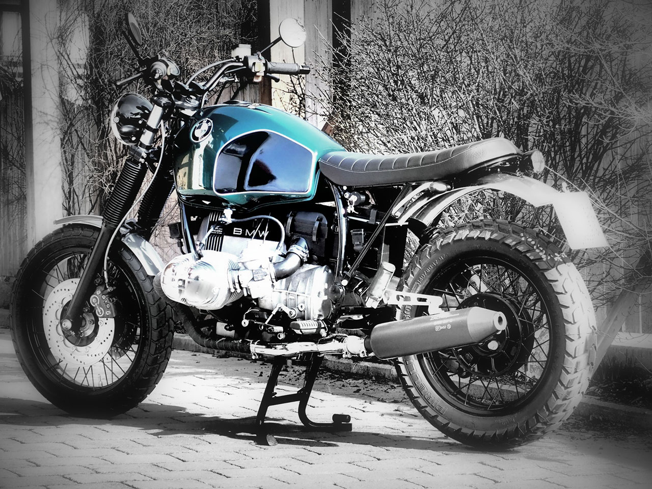 Motorrad blau 1
