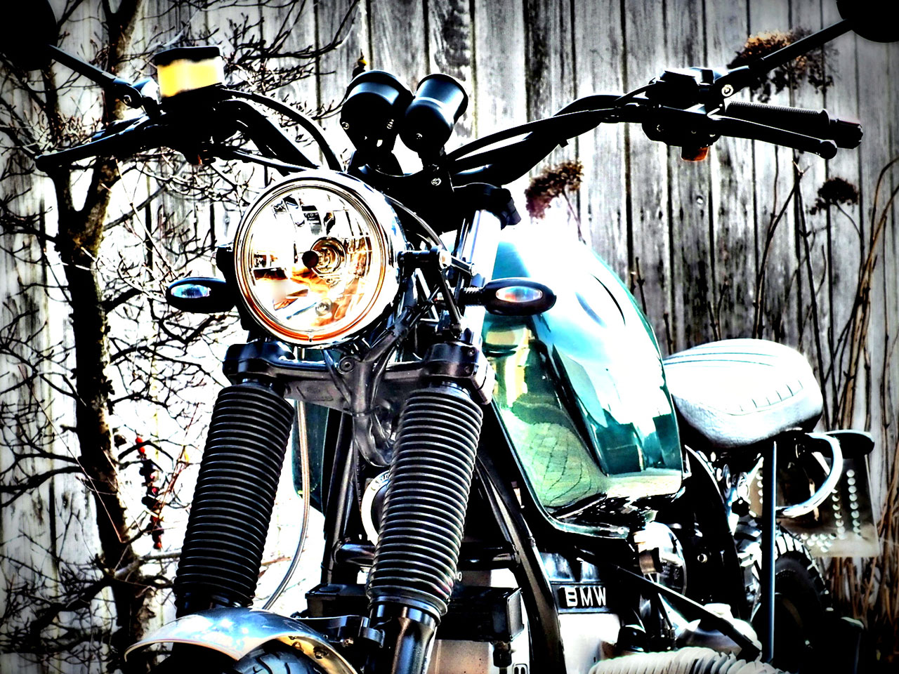 Motorrad blau 8